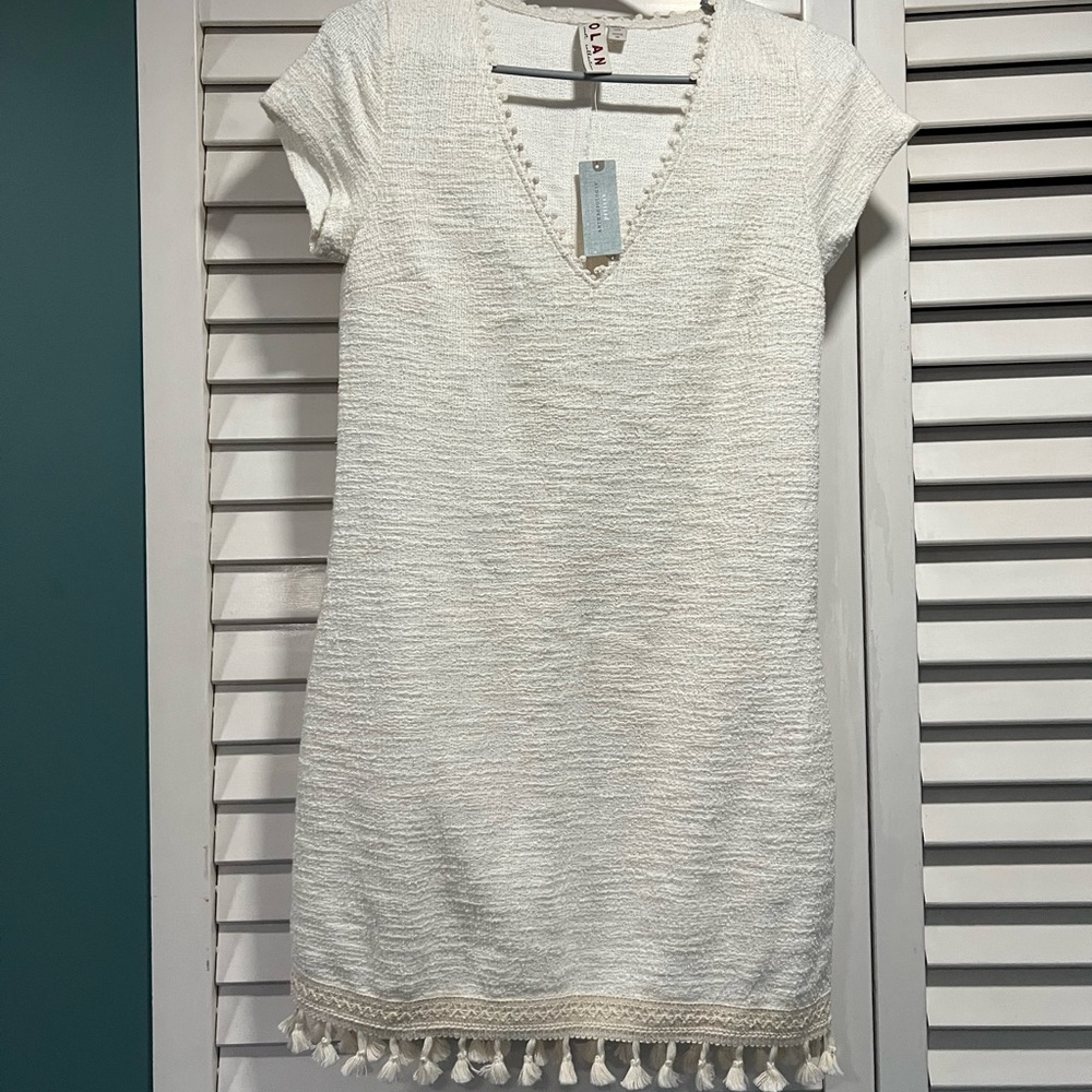 Anthropologie * Cream boho dress * size XS/Petite